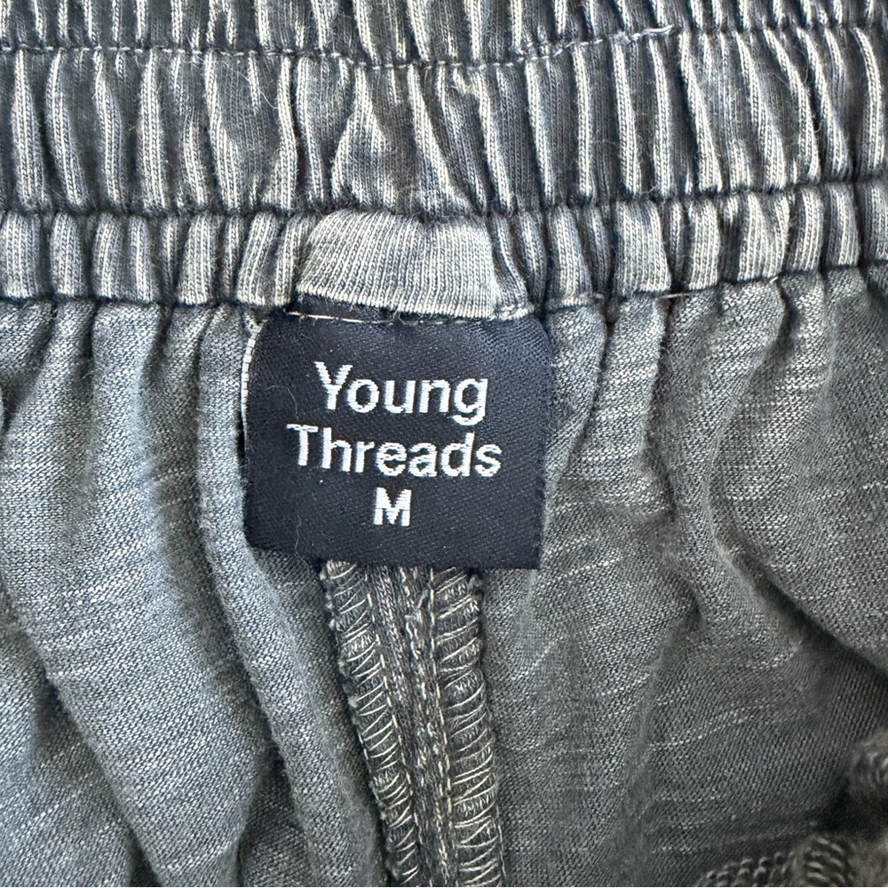 Young Threads Washed Olive Green Embroidered Wide… - image 8
